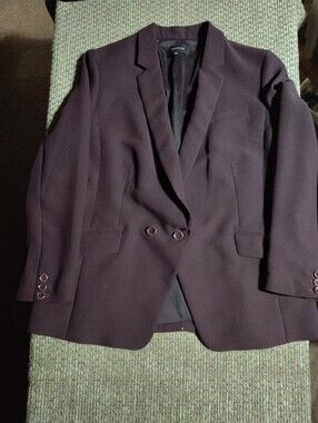 Talbots Deep Plum Women's Single-Button Blazer Size 16